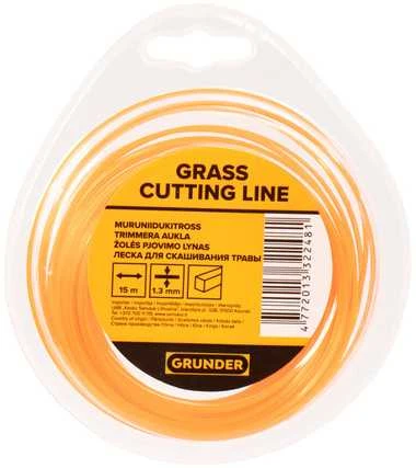 Grunder TRIMMER LINE 1.3MM 15M SQUARE ECO*