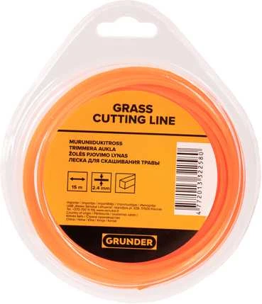 Grunder TRIMMER LINE 2.4MM 15M SQUARE ECO*