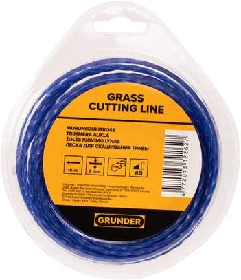 Grunder TRIMMER LINE 3.0MM 15M SQUARE TWIST ECO*