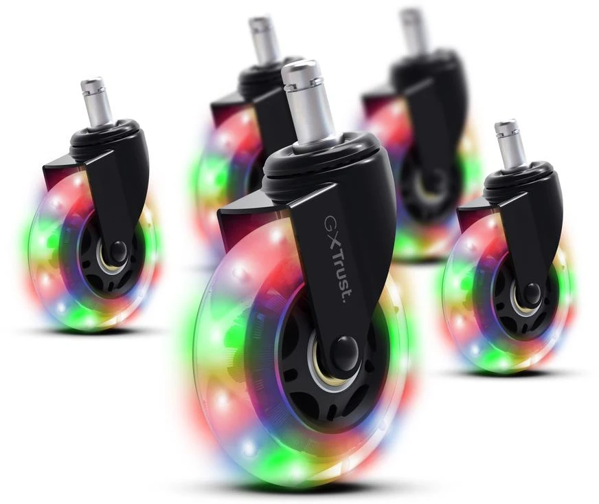 TRUST GXT 701 guminiai LED ratukai kėdėms | Jungtis 11mm