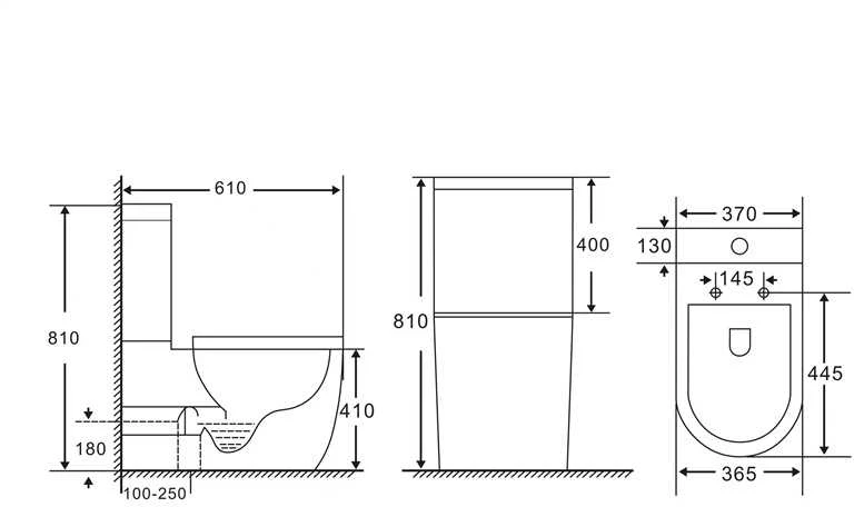 Miska WC Domoletti TOILET RIMLESS WASHDOWN TK321 Baltas