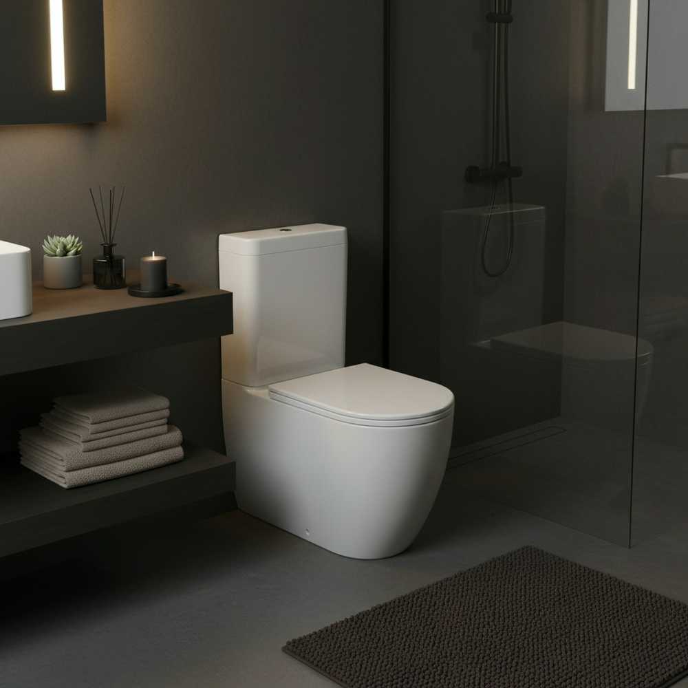 Masterjero Rinkinys kompaktowy WC Domoletti TOILET STANDING ARC WITH TANK Baltas