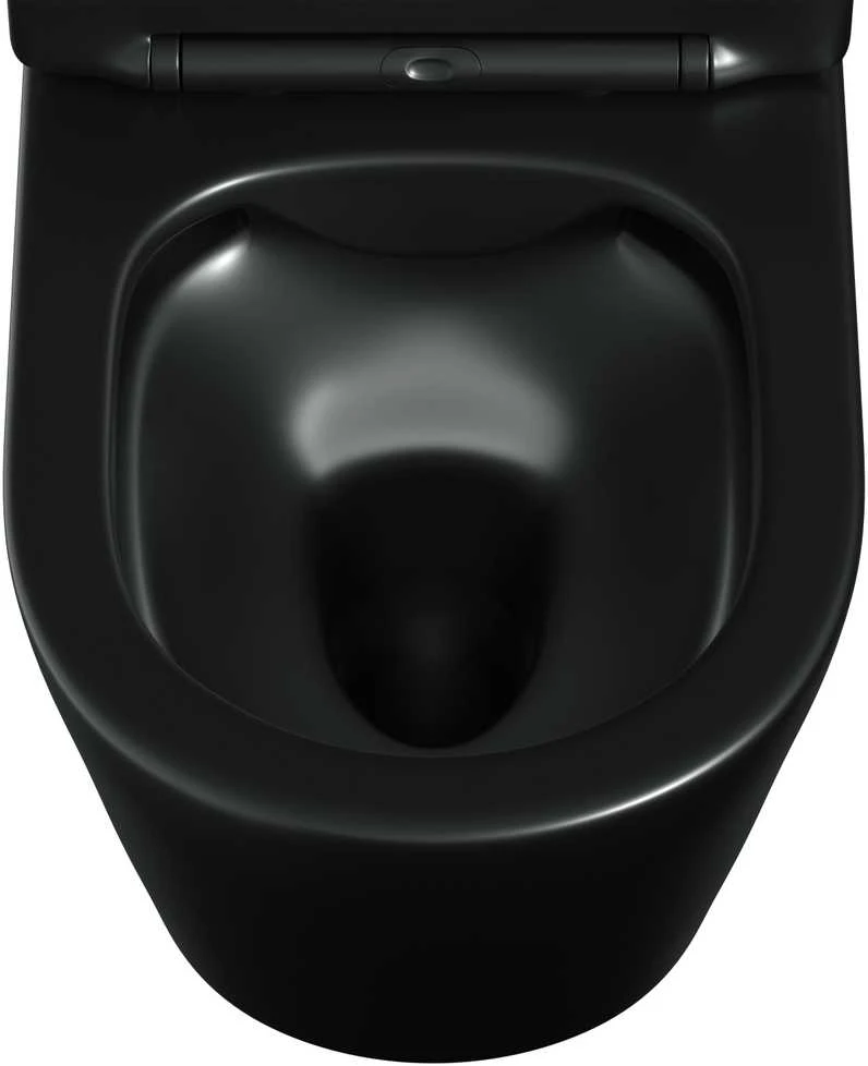 Miska WC Domoletti WC HUNG ME125-MB WITH COVER Juodas