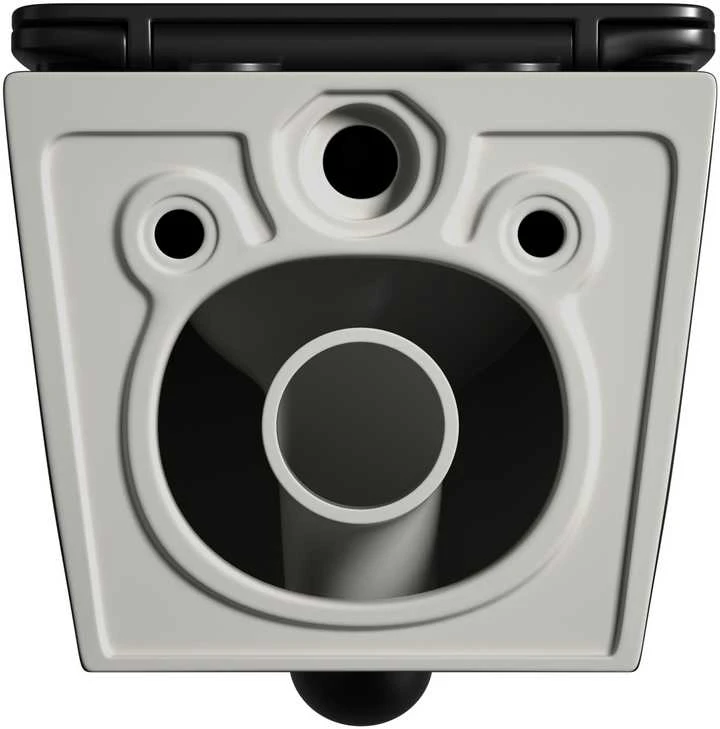 Miska WC Domoletti WC HUNG ME125-MB WITH COVER Juodas
