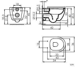 Masterjero Miska WC Jika TOILET ARC WALL HUNG Juodas Matinis