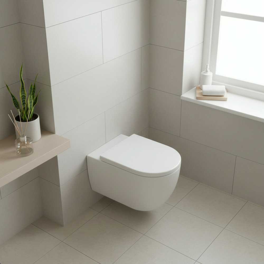 Masterjero TOILET ARC WALL HUNG Baltas