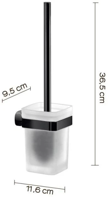 Domoletti AMALFI TOILET BRUSH HOLDER Matinis Juodas