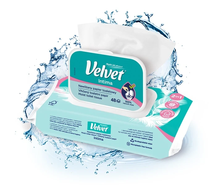 POPIER TUALET VELVET DRĖGNAS INTIMA 48VN