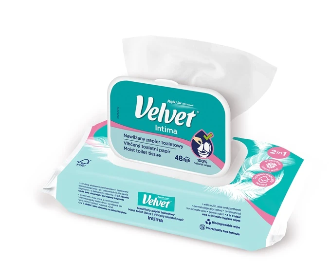 POPIER TUALET VELVET DRĖGNAS INTIMA 48VN