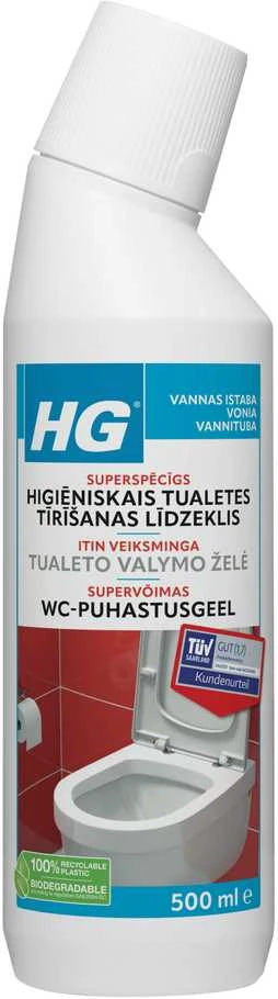 HG superspēcīgs higiēnisks tualetes tīrītājs 0.5L