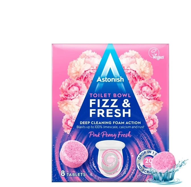 Unitazo valiklis Astonish FIZZ&FRESH, 8 vnt.