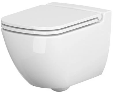 Klozeto dangtis Cersanit CASPIA SLIM, su lėto nusileidimo ir lengvo nuėmimo funkcija, baltas | K98-0145