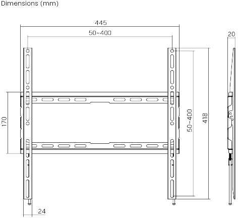 Laikiklis Standart TV WALL MOUNT KL32-44F