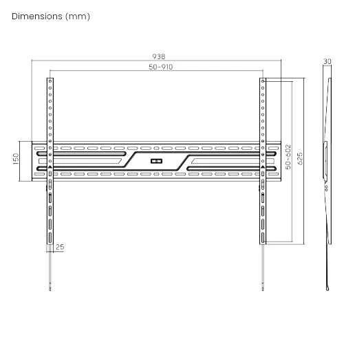 Laikiklis Standart TV WALL MOUNT KL38-69F