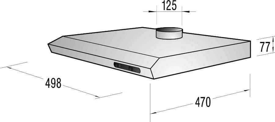 Gartraukis po spintele Beko CFB 5310 X (125 m3/h, sidabrinis spalvos)