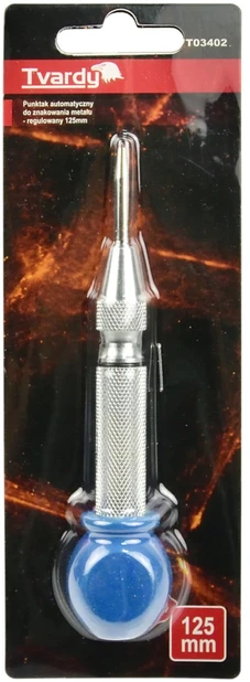 Žymeklis metalui automatinis centro skylėms 125 mm Tvardy T03402