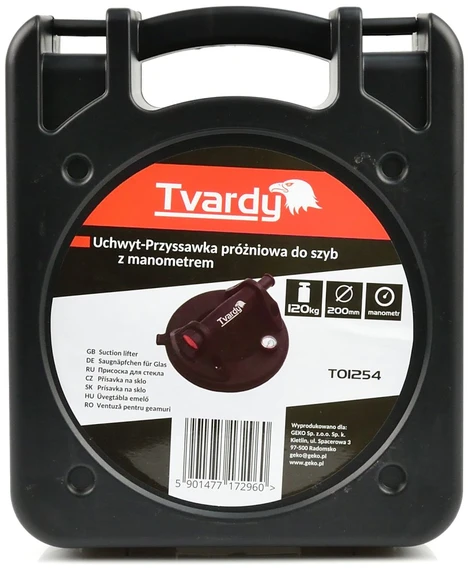 Tvardy Stiklo keltuvas su siurbliu ir manometru 200mm iki 120kg