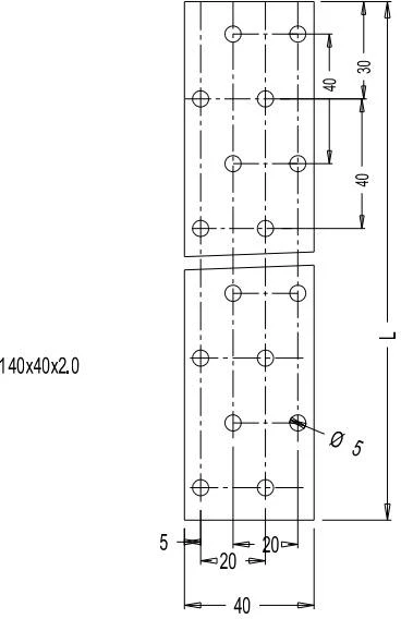 Haushalt INA NAIL PLATE 140X40X2.0 CE