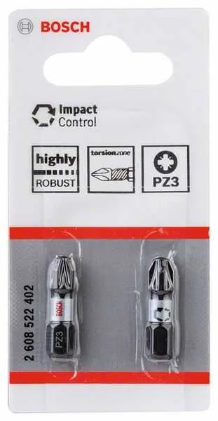 Bosch Suktuvo antgaliai PZ3 2 vnt./ Impact, L=25mm