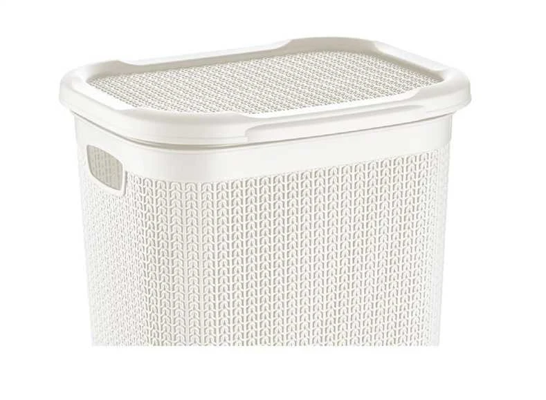 Ucsan Skalbinių dėžė Knitas M-079, 50 l, balta, 43 cm x 34 cm