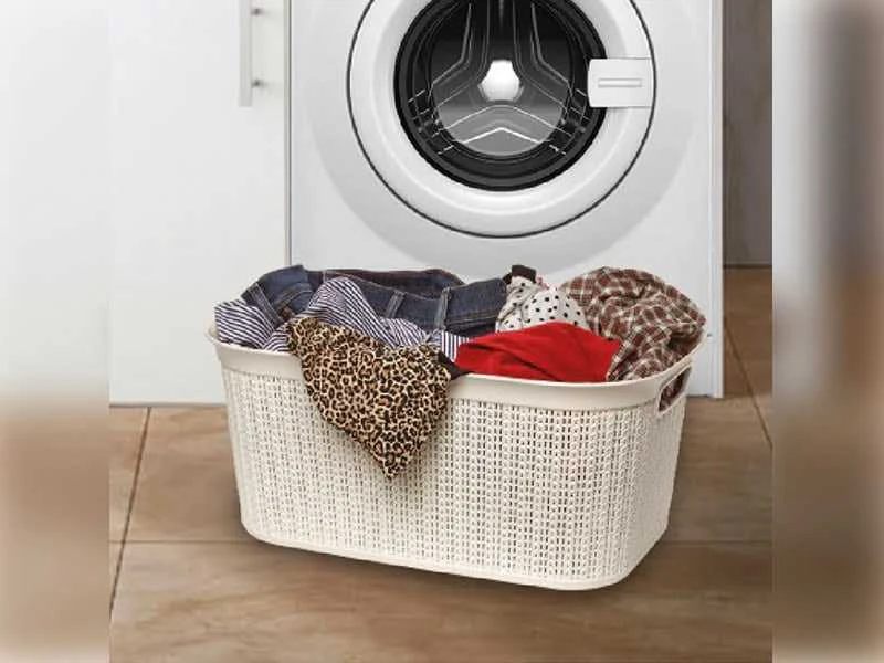 Ucsan Veļas grozs Knitas M-080, 38 l, pelēka krās., 57 cm x 37 cm