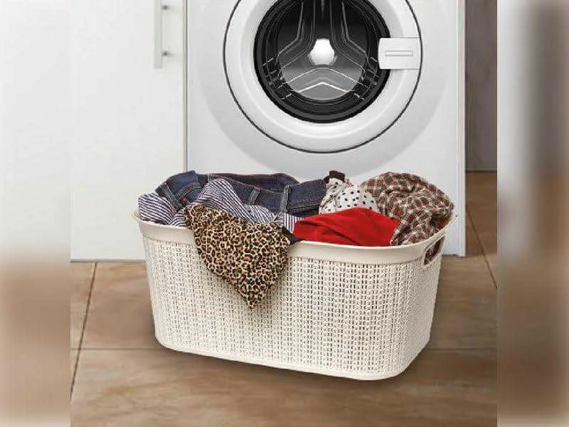 Ucsan Veļas grozs Knitas M-080, 38 l, pelēka krās., 57 cm x 37 cm
