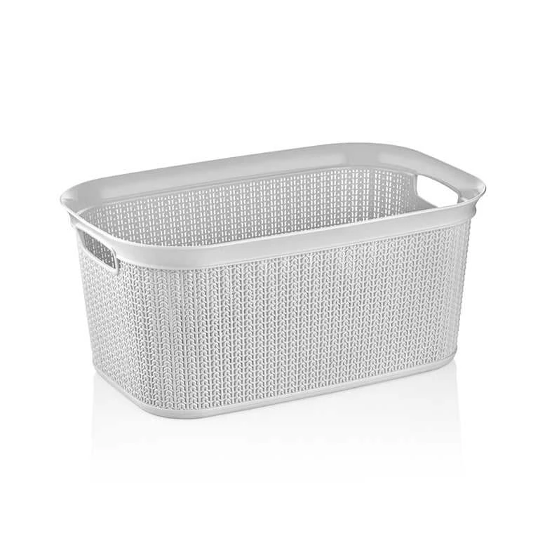 Ucsan Veļas grozs Knitas M-080, 38 l, pelēka krās., 57 cm x 37 cm