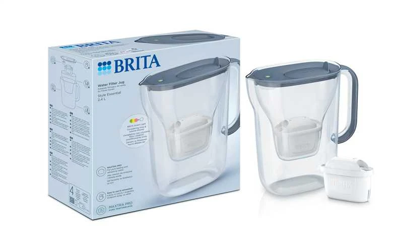 Vandens filtravimo ąsotis BRITA Style Essential 2.4L, mėlynas su vandens filtru MAXTRA PRO 1 vnt.