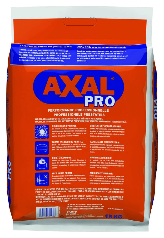 Druskos tabletės Axal Pro, 15 kg