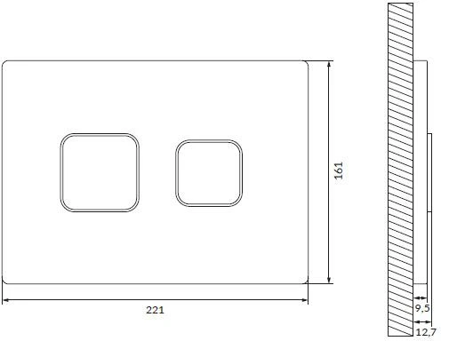 Cersanit BUTTON WC ACCENTO Juodas K97-426