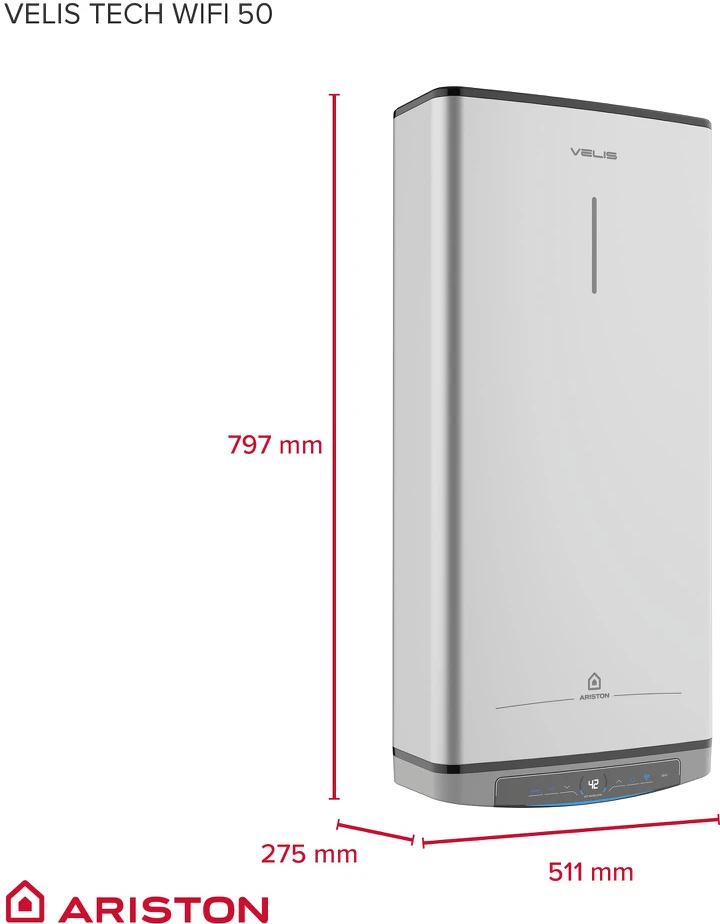 Vandens šildytuvas Ariston Velis Tech WIFI 50