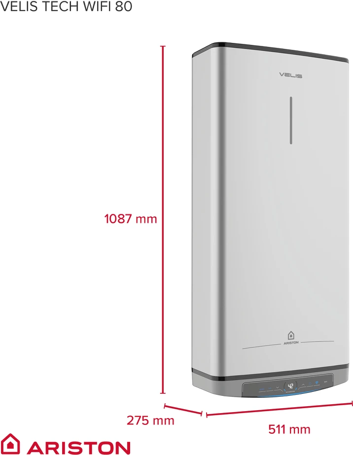 Vanduo heater Ariston Velis Tech WIFI 80. 65 l