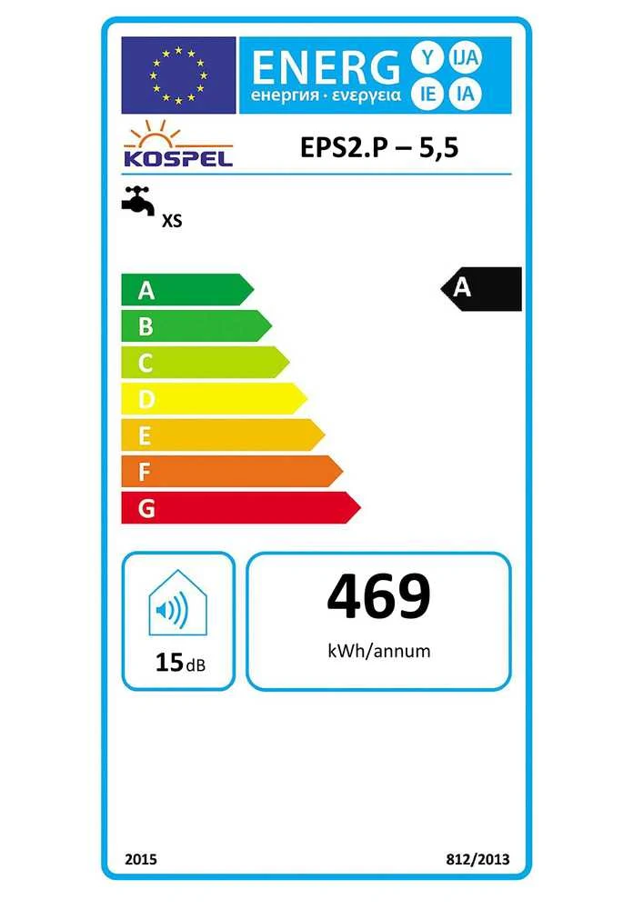 Ūdens sildītājs Kospel EPS2-5,5.P.Prister, balta krās.
