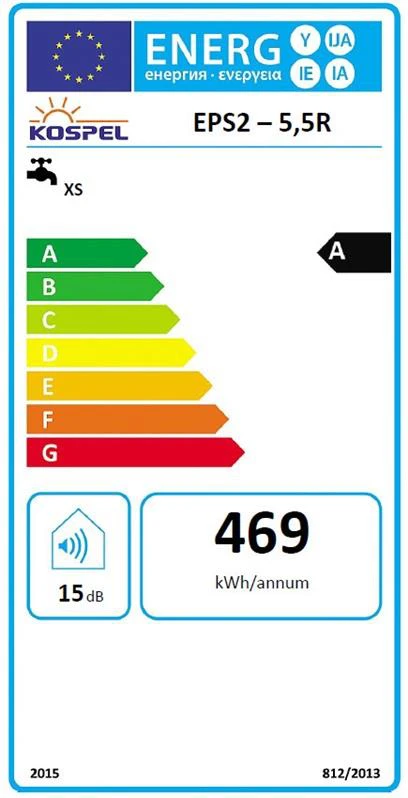 Vandens šildytuvas Kospel Kospel Twister EPS-5,5R, balta sp.