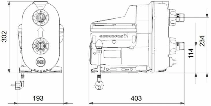 Grundfos sūknis Scala2 3-45 200-240V 50/60HZ Schuko kištukas