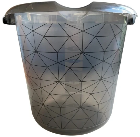 Ūkio kibiras Keeeper Polygon, 10 l, skaidrios/juodos spalvos.