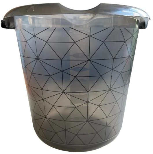 Ūkio kibiras Keeeper Polygon, 10 l, skaidrios/juodos spalvos.