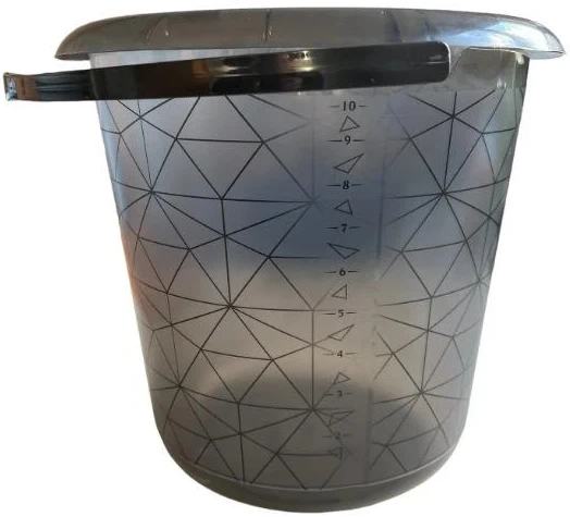 Ūkio kibiras Keeeper Polygon, 10 l, skaidrios/juodos spalvos.