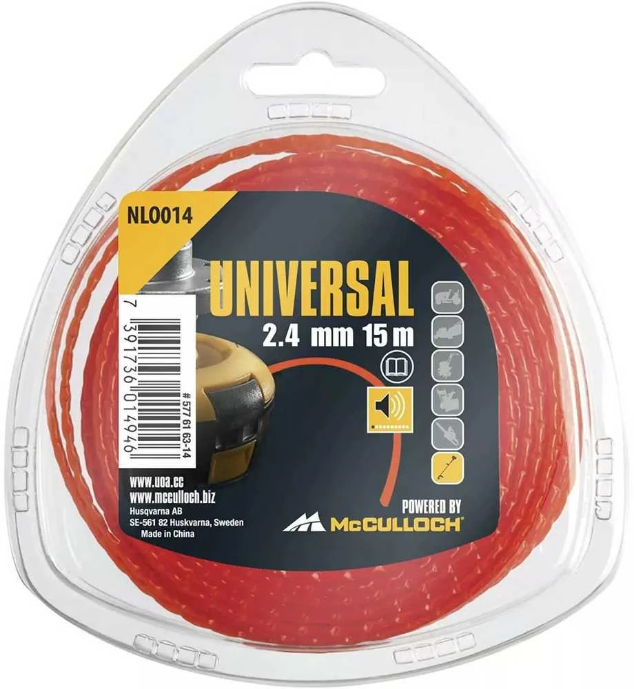 Universal Pjovimo lynas McCulloch, tylus, 2.4 mm, 15 m