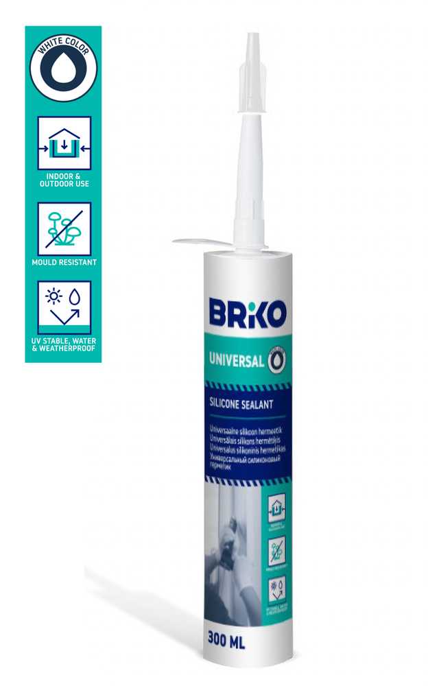 Universalus hermetikas Briko, 0,3 l, balta spalva.