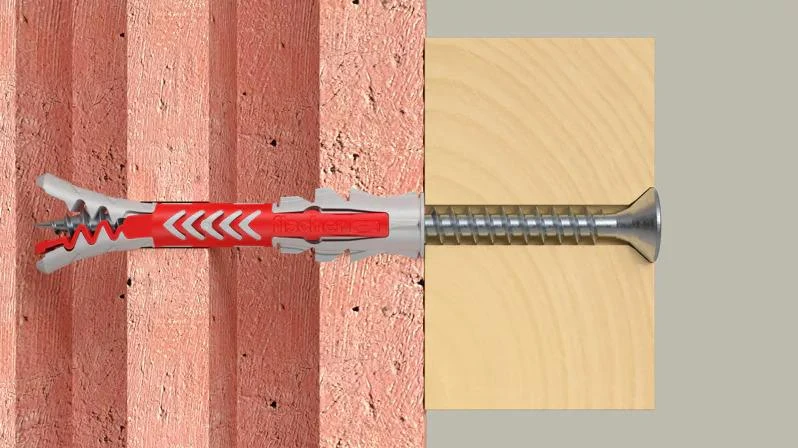 Universalus dvikomponentis kaištis DuoPower 8x65 S su varžtu, 25 vnt. FISCHER