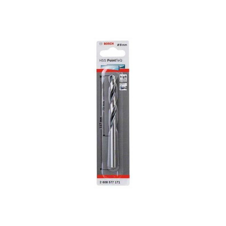 Bosch PointTeQ grąžtas metalui 8 x 75 x 117 mm , 1 vnt.