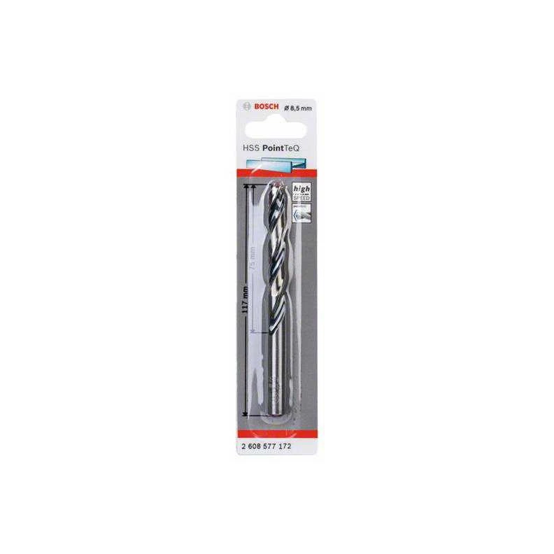 Grąžtas Bosch, metalas, hss-r, tiesus, 8.5 mm x 11.7 cm