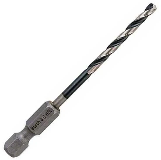 Grąžtas Bosch, metalas, hss, šešiakampis, 3 mm x 7.2 cm