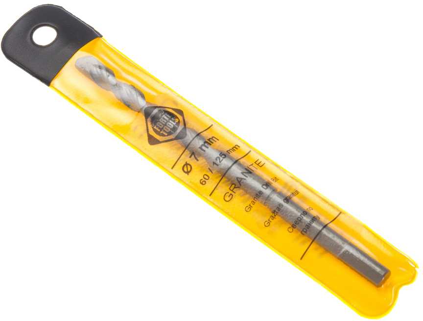 Grąžtas Forte Tools 28252, granitui, tiesus, 7 mm x 12.5 cm