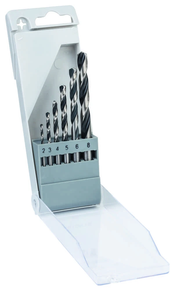 Bosch HSS spiralinių grąžtų „PointTeQ“, 6 dalių rinkinys 2–8 mm (2608577346)