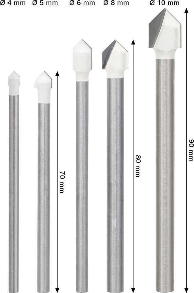 Grąžtas Bosch Grąžtu kompl. plytelems X-Pro Line, 4,5,6,8,10 mm