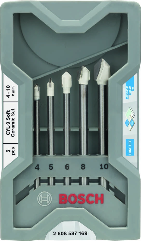 Grąžtas Bosch Grąžtu kompl. plytelems X-Pro Line, 4,5,6,8,10 mm