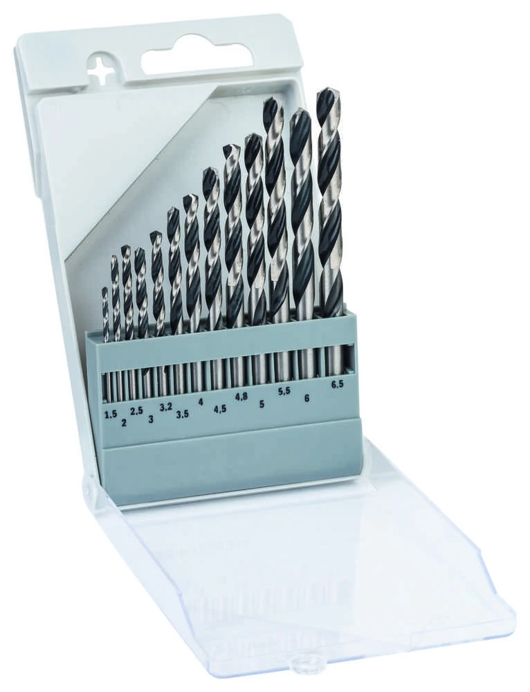Bosch „HSS PointTeQ “ spiralinių grąžtų rinkinys, 13vnt. (2608577349)