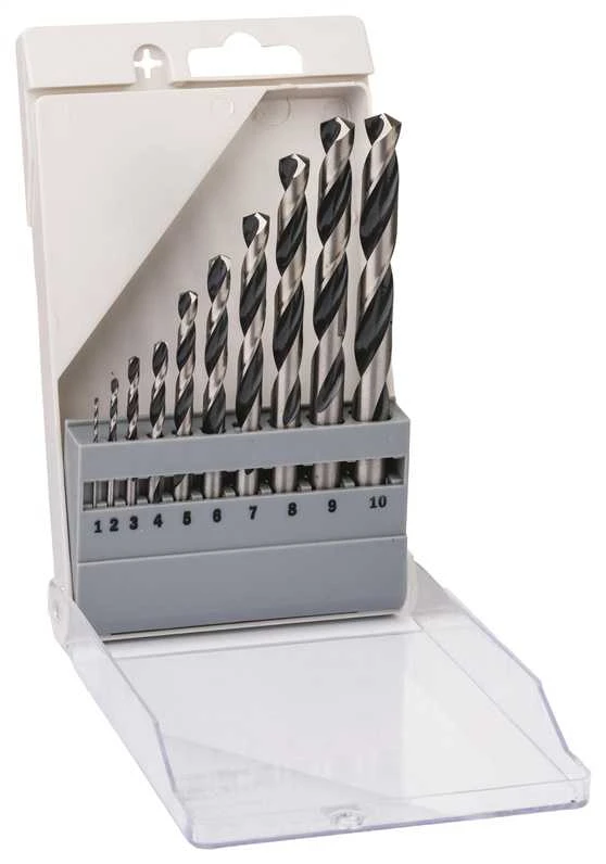 Grąžtas Grąžtų komplektas Bosch, metalas, hss-r, tiesus, 10 mm x 13.3 cm